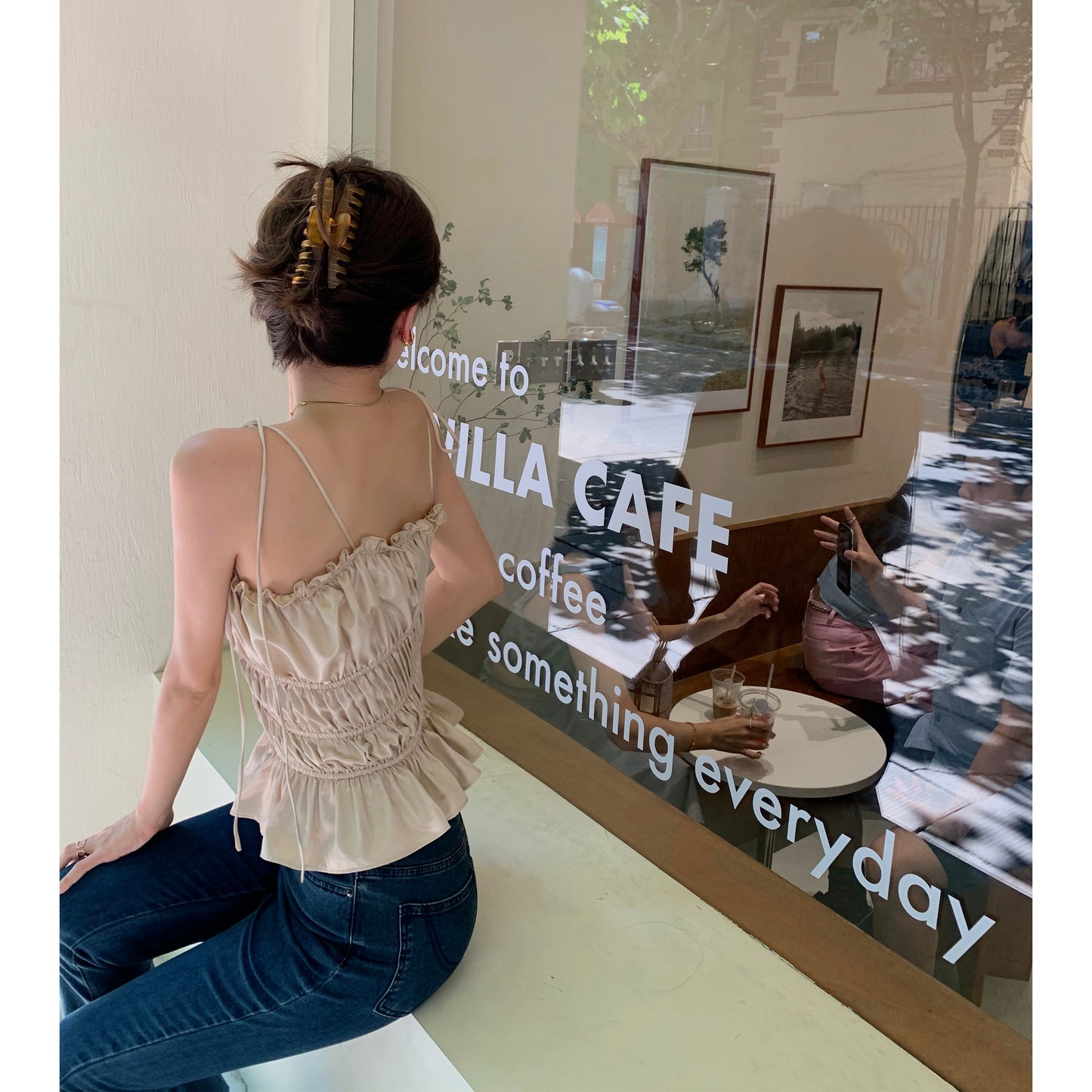 French Back Camisole Satin Strapless Tube Top