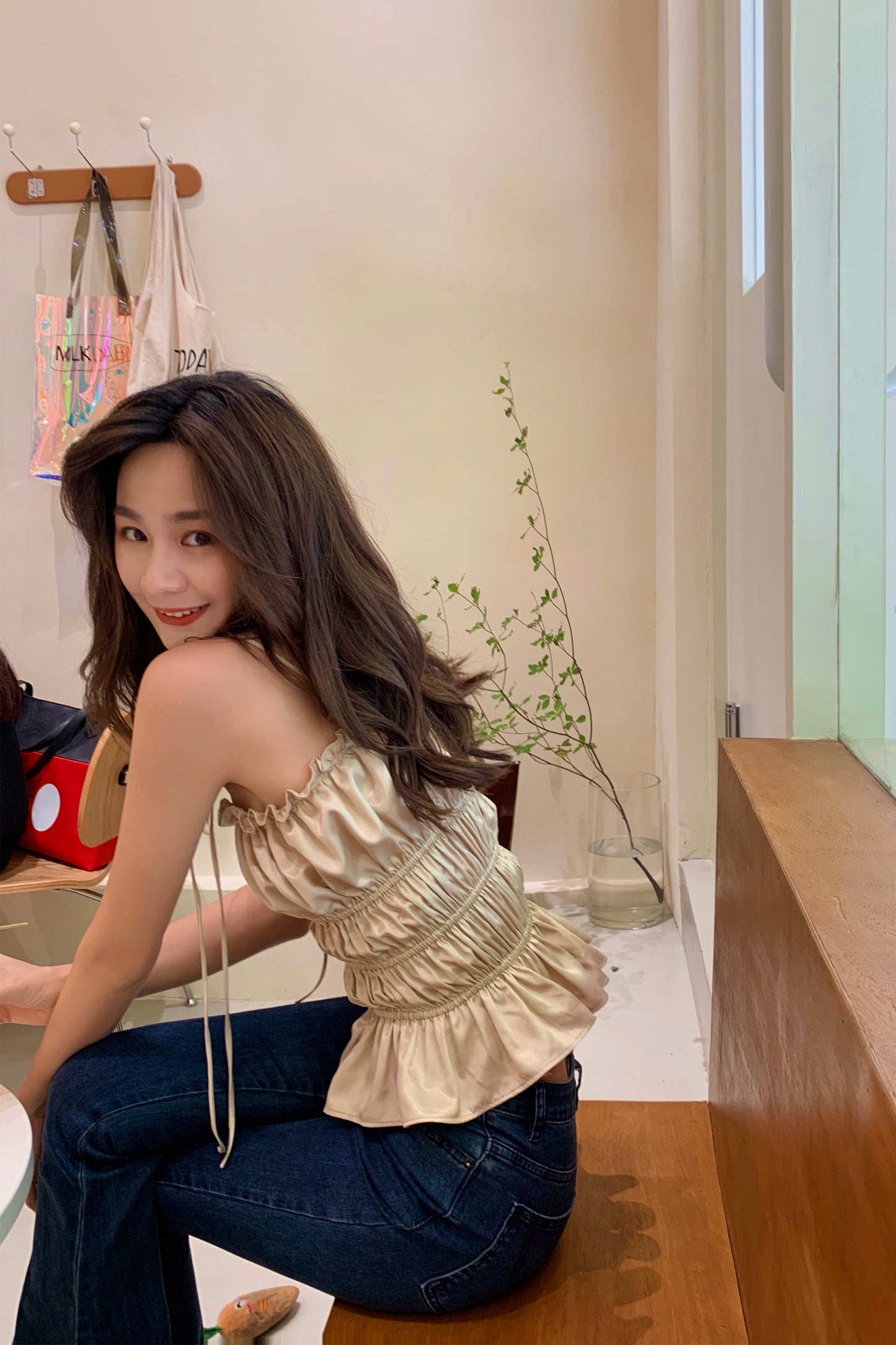 French Back Camisole Satin Strapless Tube Top