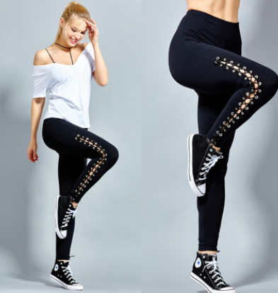 Stretchy Plus Size Ripped Leggings