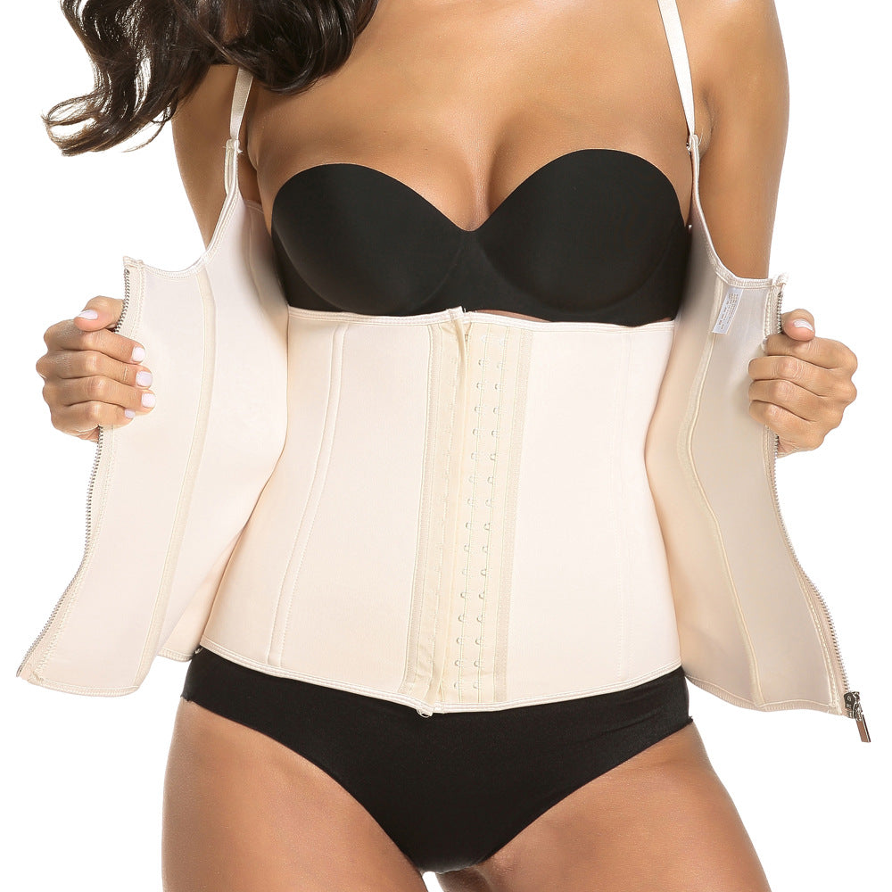 Double Breasted Neoprene Corset Blazer
