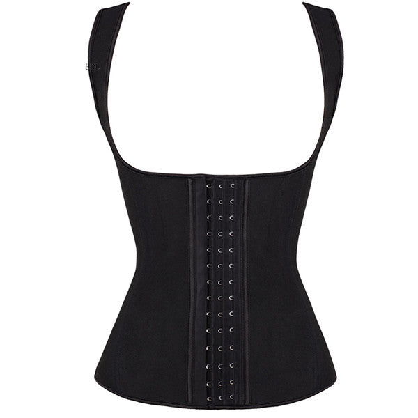 A strapless corset