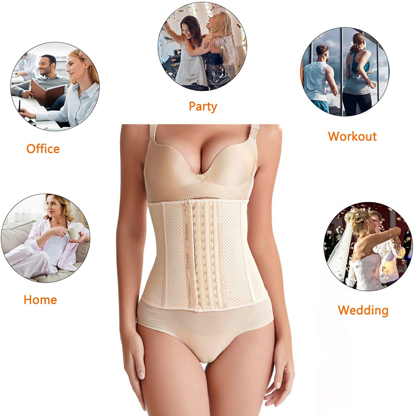 Natural Latex Abdomen Belt Beauty Body Waist Waist Belt Corset