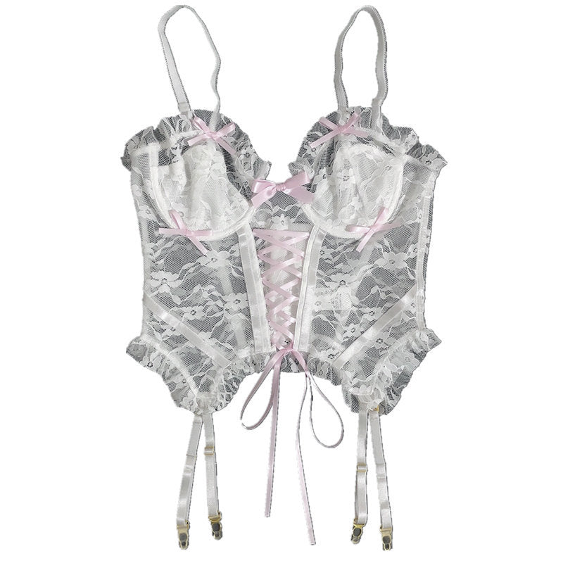 French Girl Sweet Lace Small Sling Short Corset