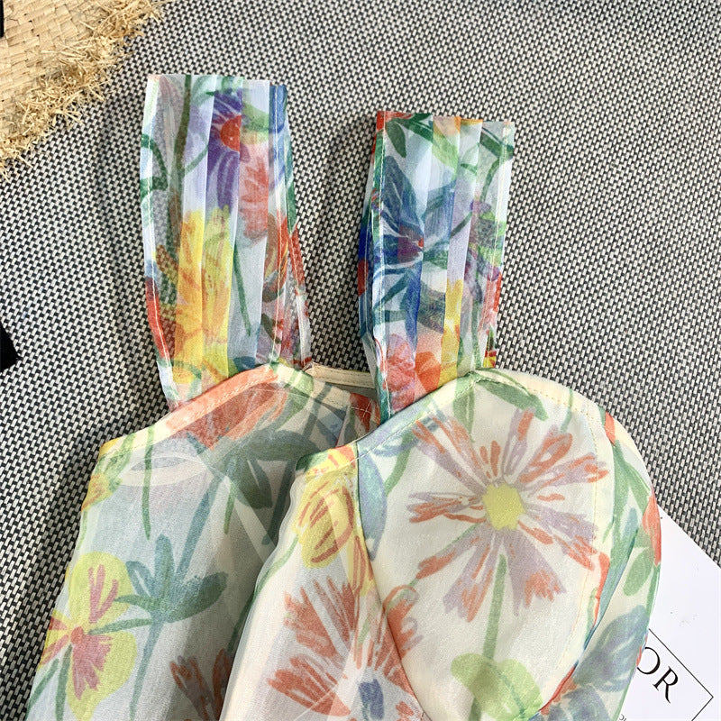 Off-the-shoulder Top With Printed Collar Camisole