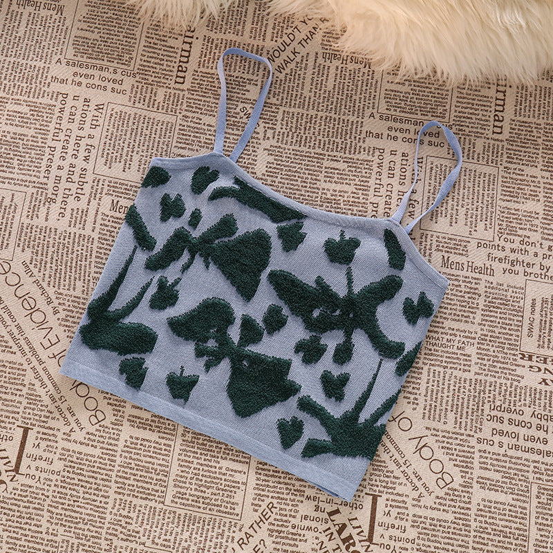 Women's Hollow Thin Cardigan Top With Camisole