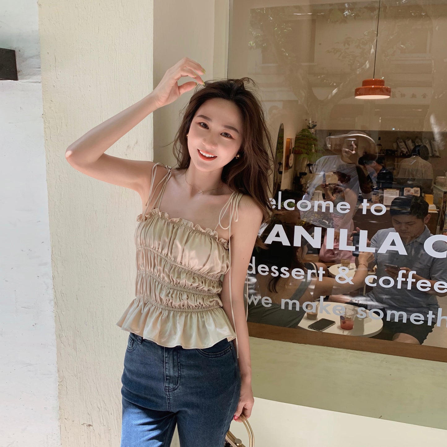 French Back Camisole Satin Strapless Tube Top