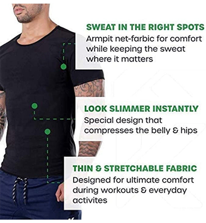 Underwear Health Sports Body Tight Body Shaper Short Sleeve Corset Sweat Top