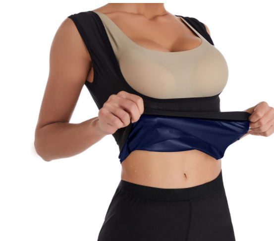 Ladies' Silver-coated Corset, Abdomen, Plastic Waist, Sauna Vest,
