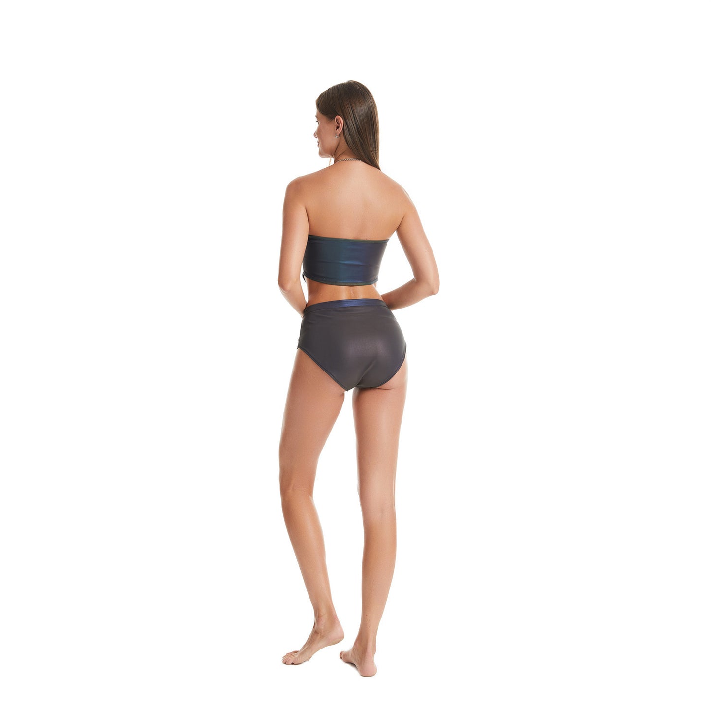 Colorful Reflective Camisole Women's Nightclub Tight Strapless Top