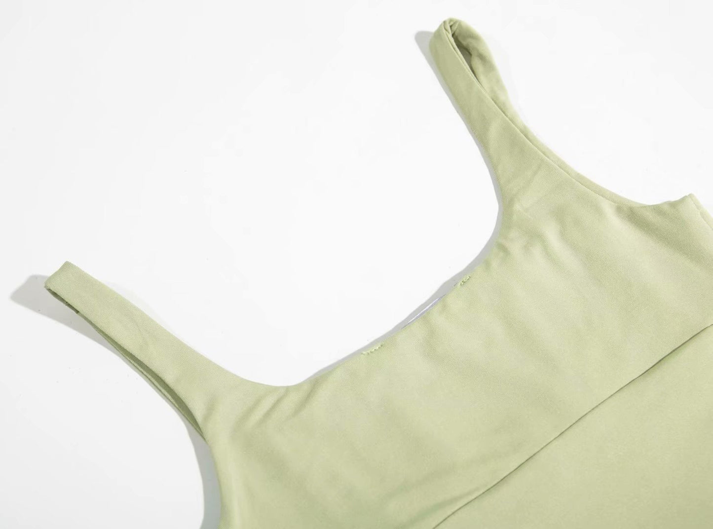 Solid Color Sling Slim-fit Pleated Camisole Top