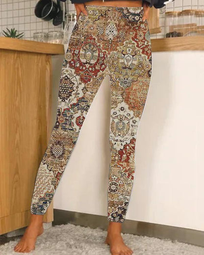 Hawaiian Style Digital Printing 3D Leggings For Men And Women