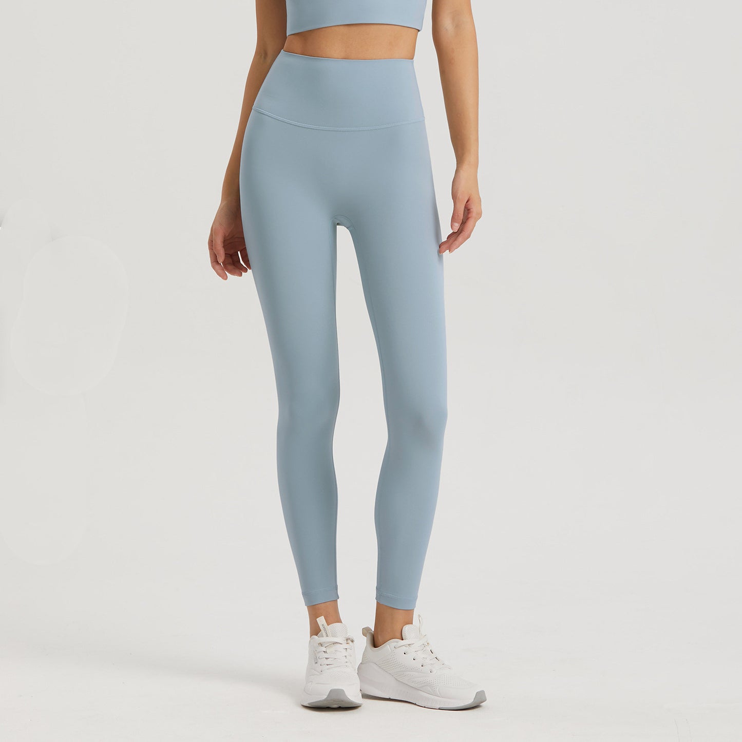 Lycra Pocket Peach High-waisted Nine-point Leggings