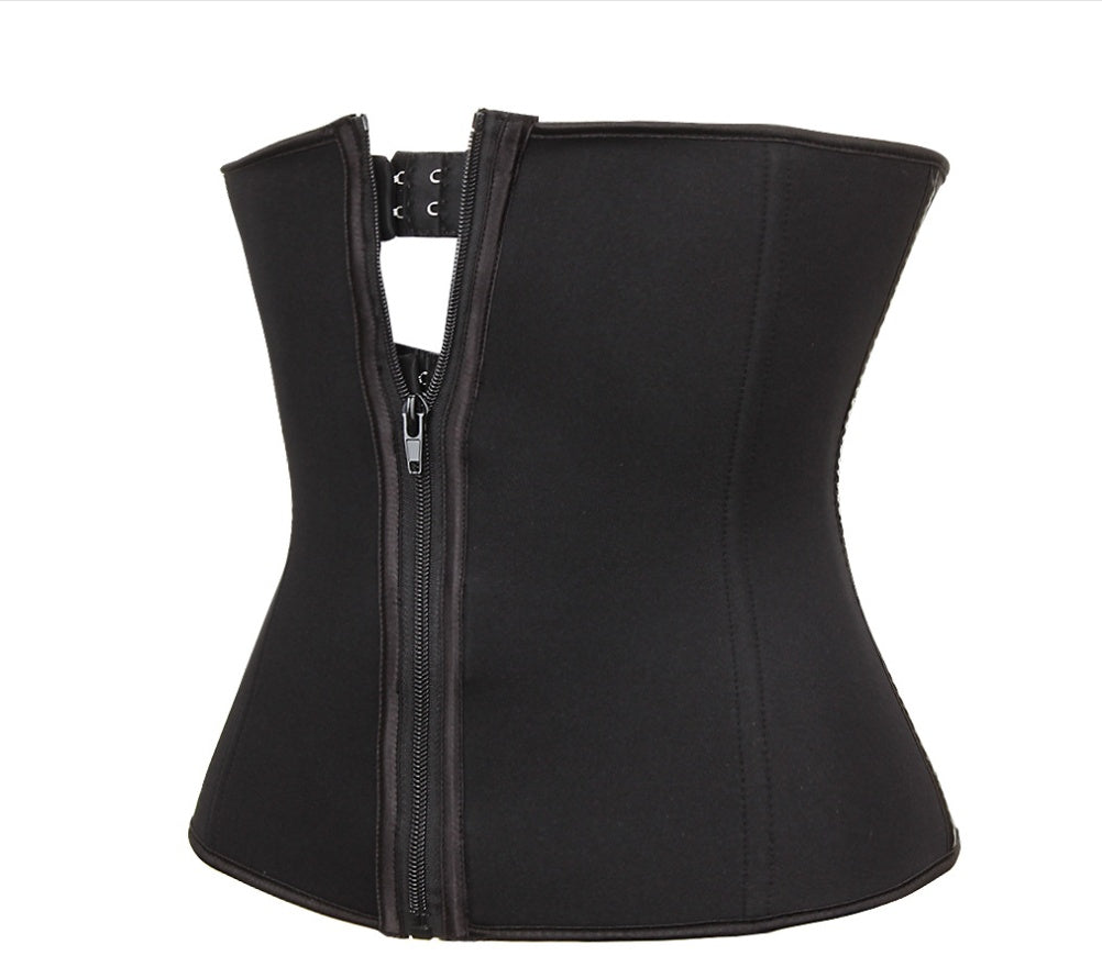 Neoprene Sports Corsets Fitness Speed Wicking Ladies Tummy Corsets Dark Buckle  Zipper