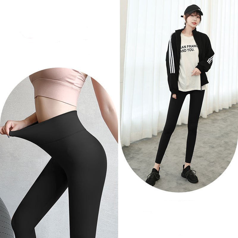 Shark skin leggings women wear thin autumn tights