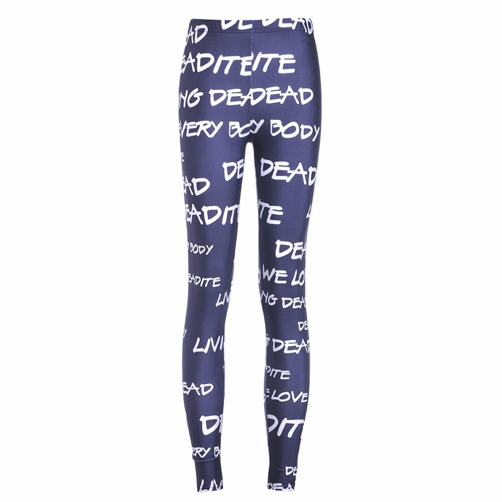 Digital printing leggings tights nine pants women