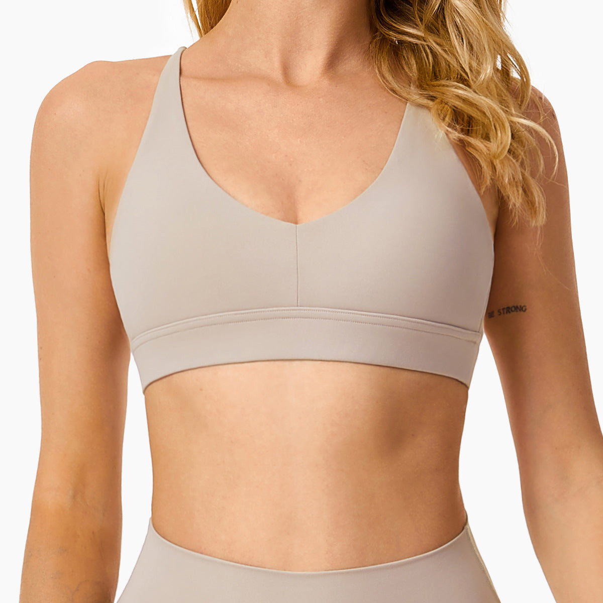 Brushed Back Yoga Clothes Running Shockproof Sports Bra