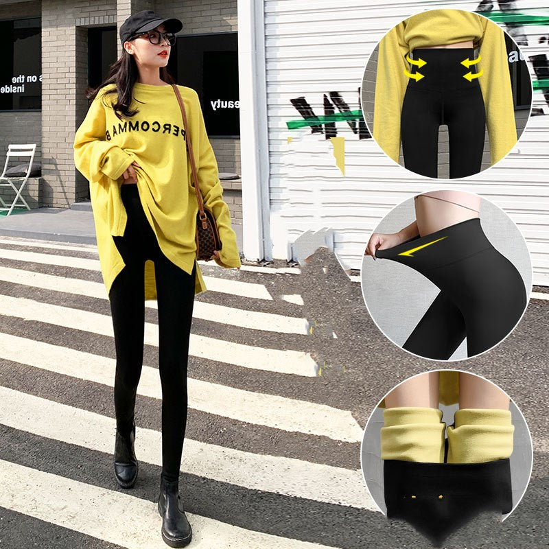 Shark skin leggings women wear thin autumn tights