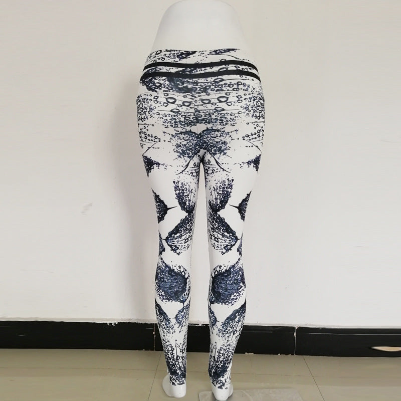 Feather Raindrop Sports Leggings