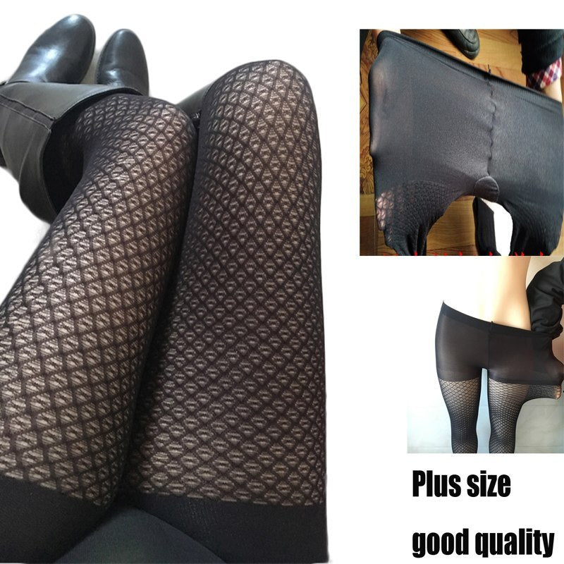 Women Tights Striped Black Female Fishnet Stockings Ouvert Femme