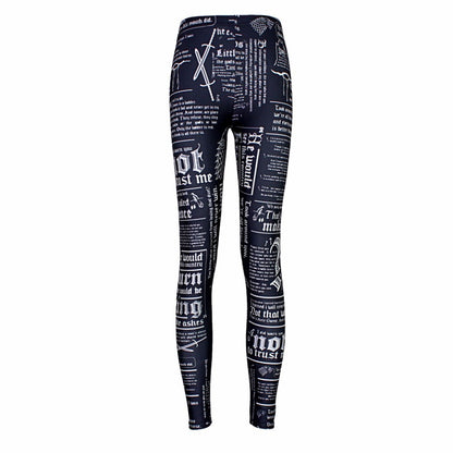 Digital printing leggings tights nine pants women