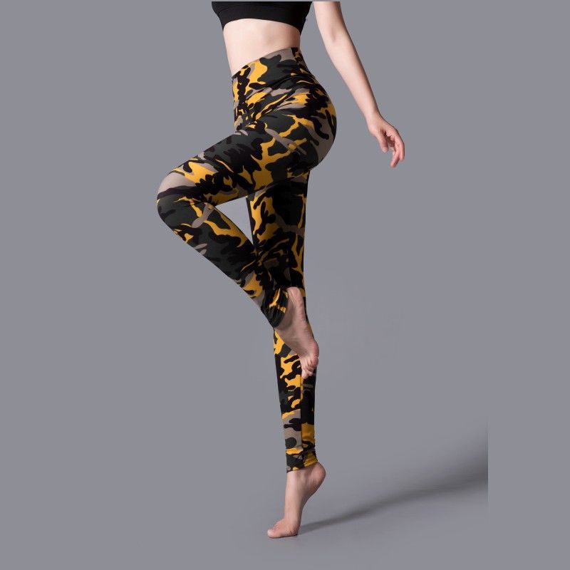 Brushed Printed High Waist Pants Yoga Leggings