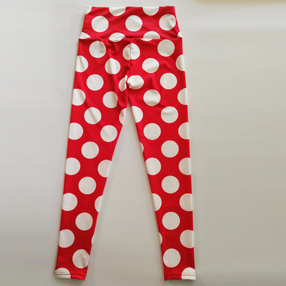 Red bottom white circle leggings