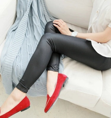 Stretchy Faux Leather Leggings