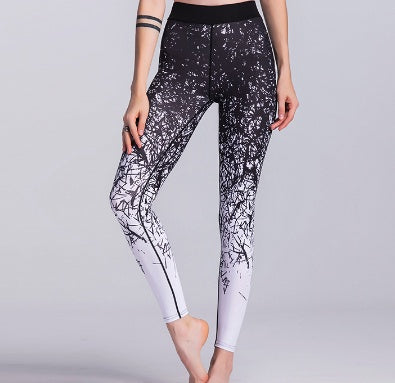 Yoga Pants Women Sports Clothing Chinese Style Printed Yoga leggings