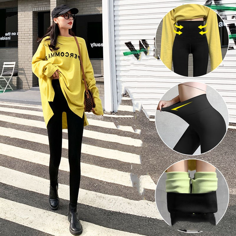 Shark skin leggings women wear thin autumn tights