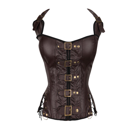 Women's leather corset