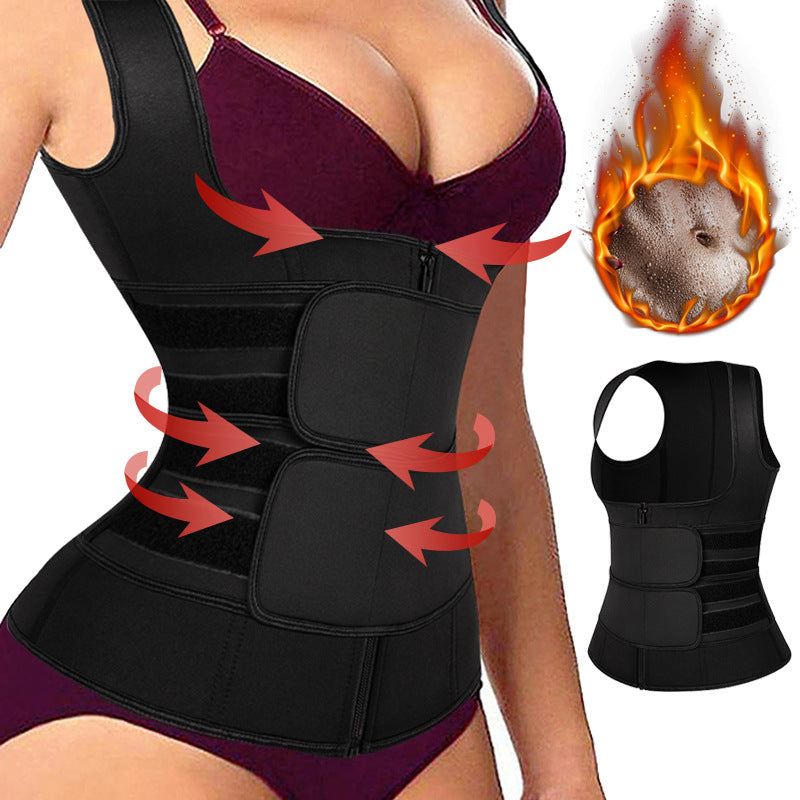 Adjustable Waist Velcro Double Waist Zipper Shaper