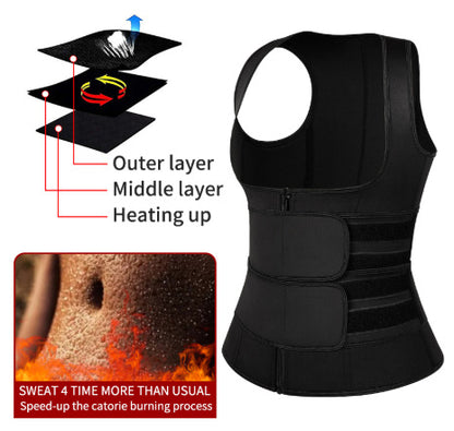 Adjustable Waist Velcro Double Waist Zipper Shaper