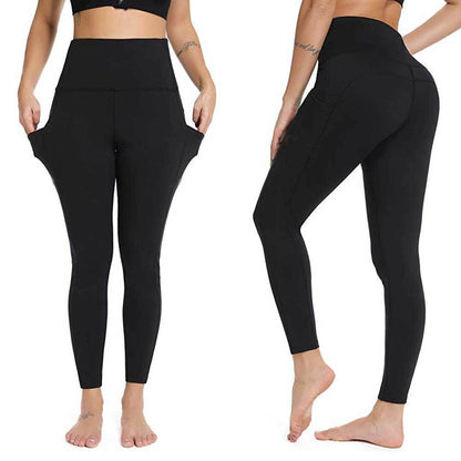 Side Mobile Phone Pocket High Waist Sports Fitness Yoga Leggings