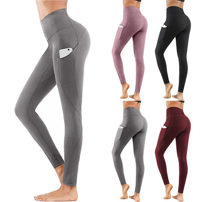 Women Running Fitness Solid Leggings Push Up