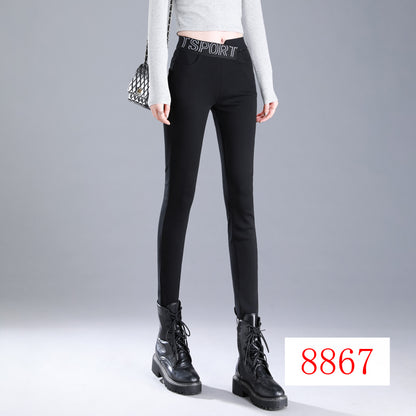 Black Leggings High Waist Slimming Tight Pencil Pants