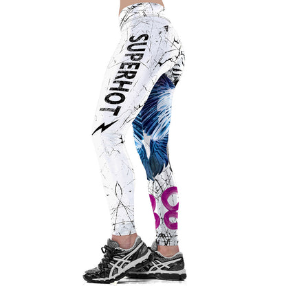 Printed Tiger Personality Fashion High Waist Slim Slimming 9 Points Leggings