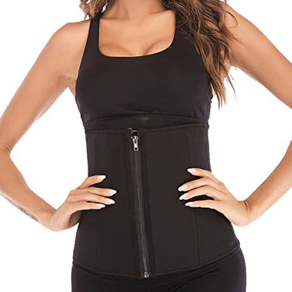 Zip Waist Closure Belly Belt Corset Sports Fitness Double Layer Corset