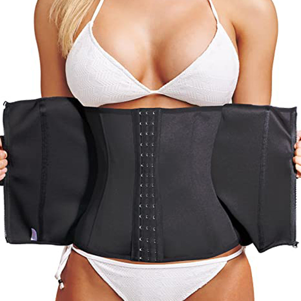 Zip Waist Closure Belly Belt Corset Sports Fitness Double Layer Corset