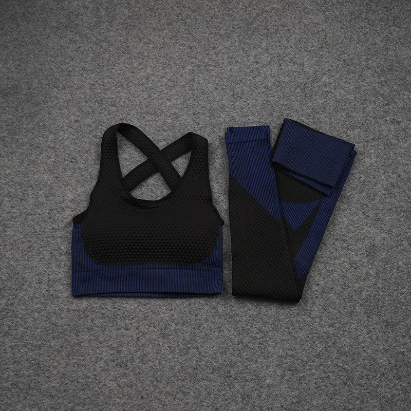 New Solid Color Vest Stretch Seamless Leggings Two-Piece Suit