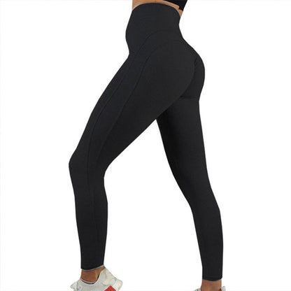 Women'S Fitness Pants Solid Color Yoga Exercise Fitness Leggings Sweatpants