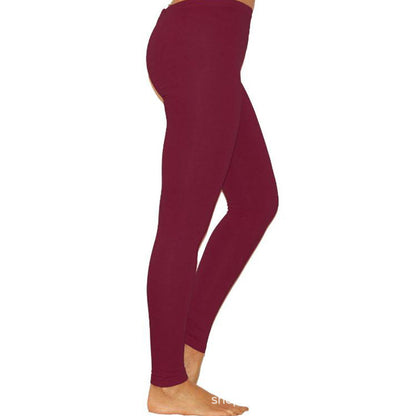 Women's Solid Color Leggings Stretch Nine-Point Leggings Leggings