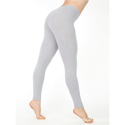 Women's Solid Color Leggings Stretch Nine-Point Leggings Leggings