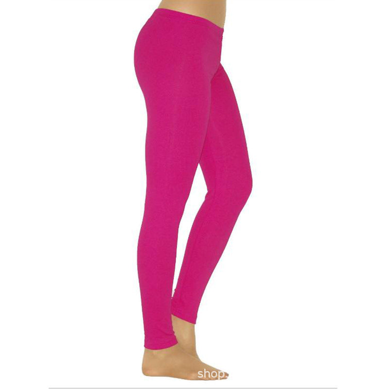 Women's Solid Color Leggings Stretch Nine-Point Leggings Leggings