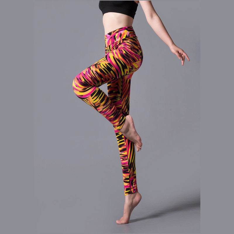 Spring And Autumn Big Stretch High Waist Leopard Print Outer Wear Leggings