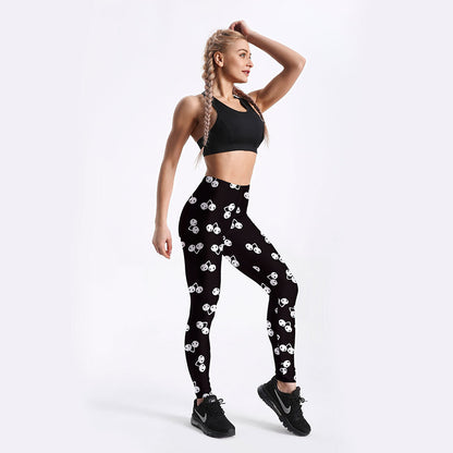 Cherry Taroy Print Leggings European And American