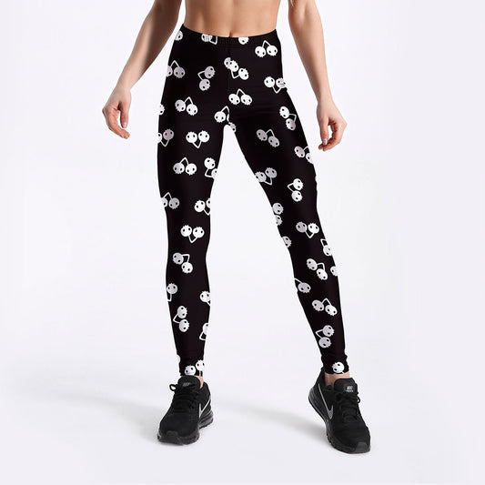 Cherry Taroy Print Leggings European And American