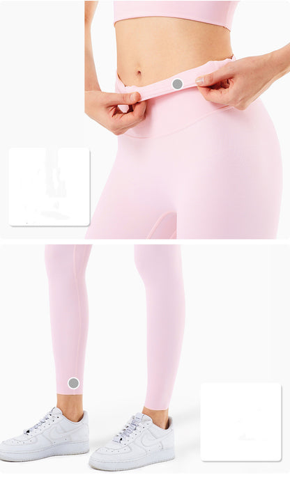 Yoga Fitness High Waist Pants Breathable Stretch No Embarrassment Line Sports Hip-lifting Leggings