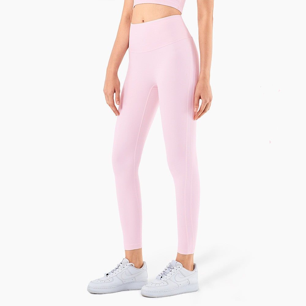 No T-line Anti-curling High-waisted Peach Hip Leggings