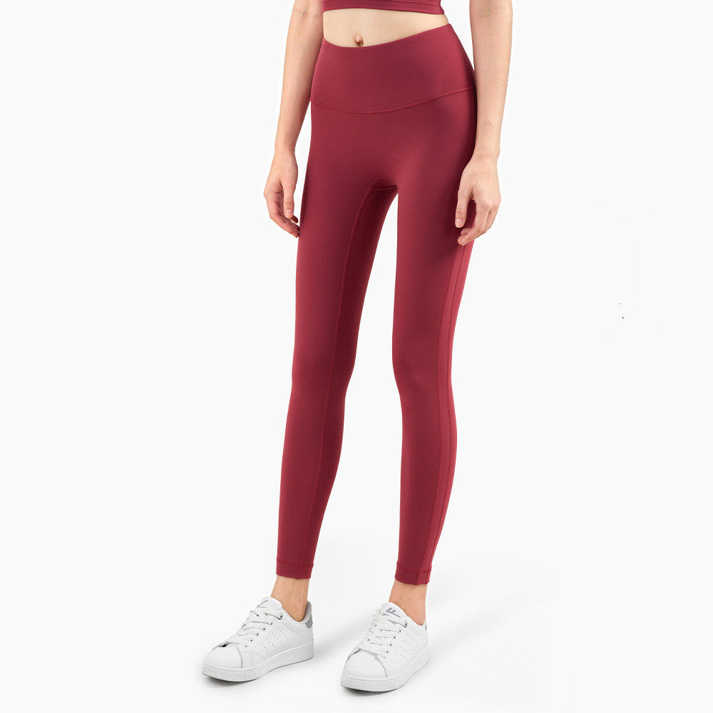 No T-line Anti-curling High-waisted Peach Hip Leggings