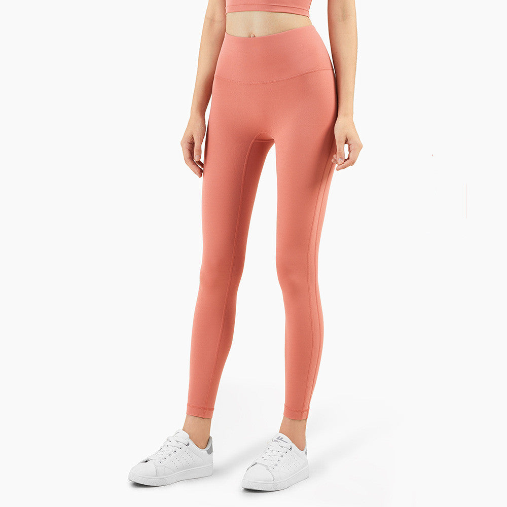 No T-line Anti-curling High-waisted Peach Hip Leggings